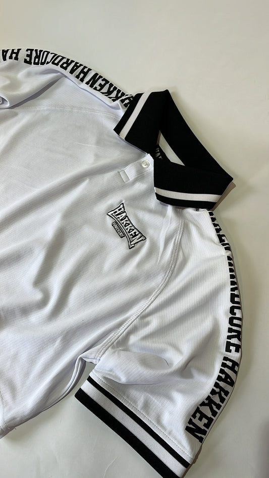 HAKKEN DAMES POLOSHIRT CROP WH