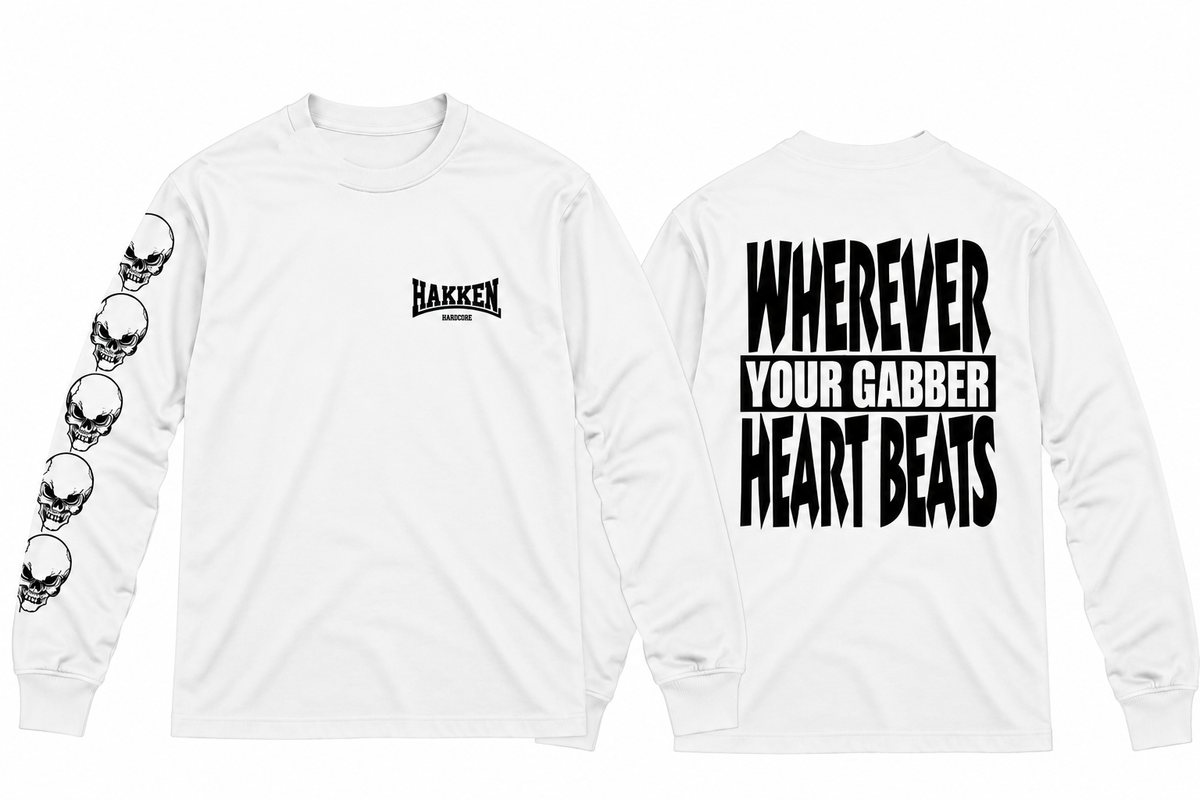 HAKKEN LONGSLEEVE WH HEART BEATS