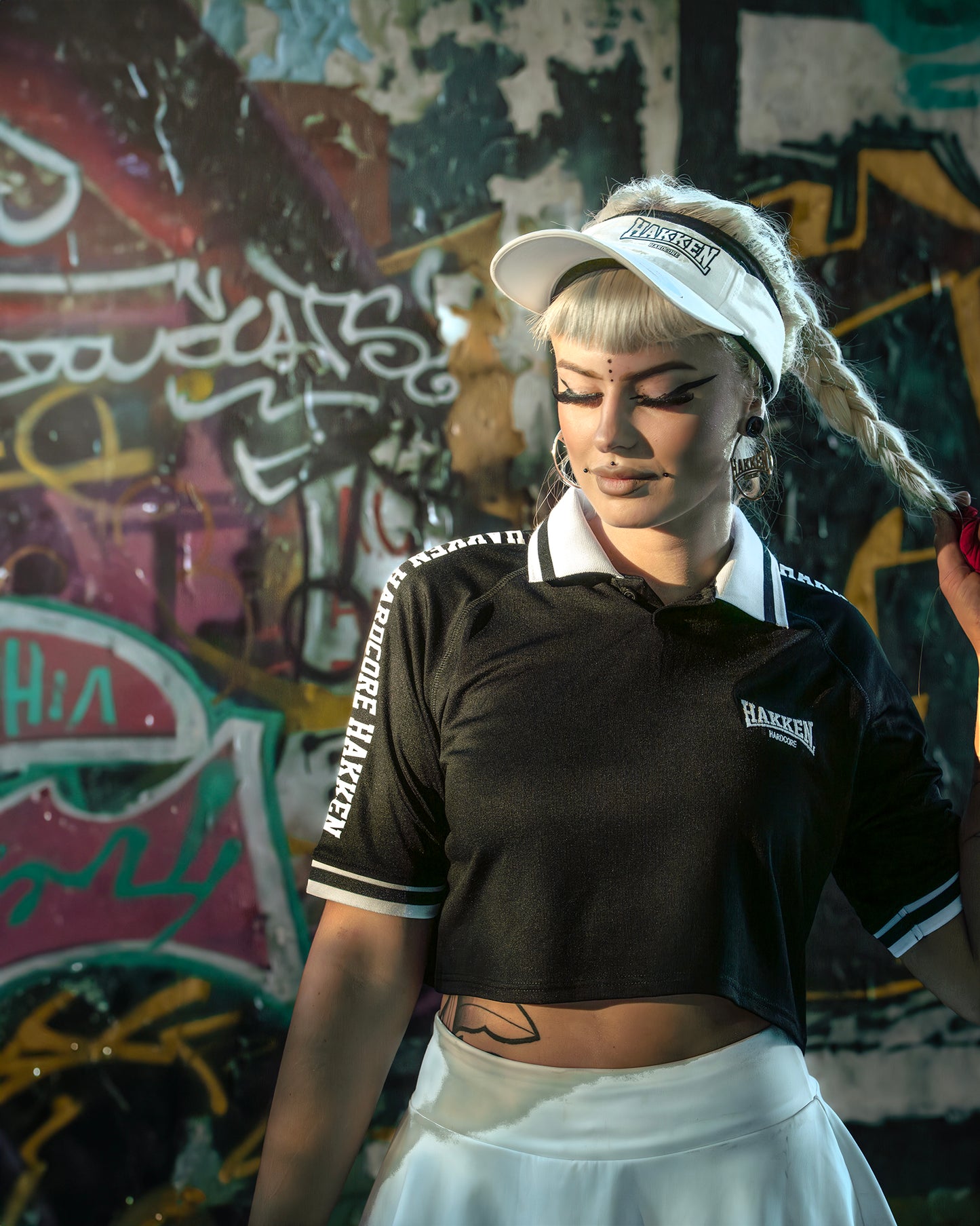 HAKKEN WOMAN POLOSHIRT CROP BK