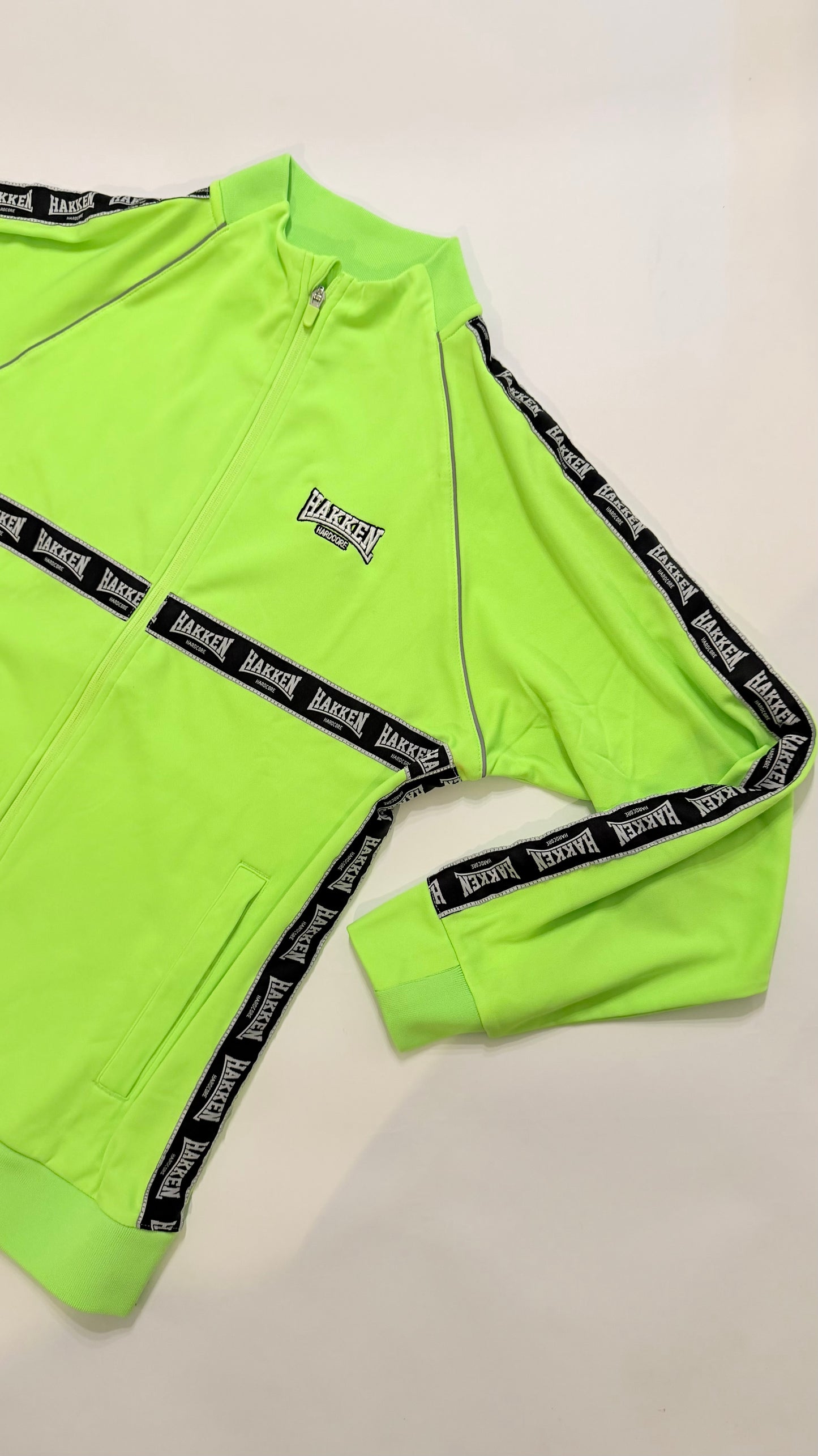 TRACKSUIT JACKET HAKKEN ZWART/WIT