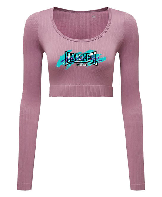 CROP TOP LANGE MOUW HAKKEN EARLY90 ROZE