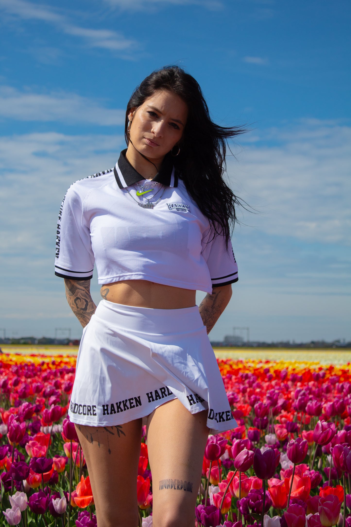 HAKKEN WOMAN POLOSHIRT CROP WH