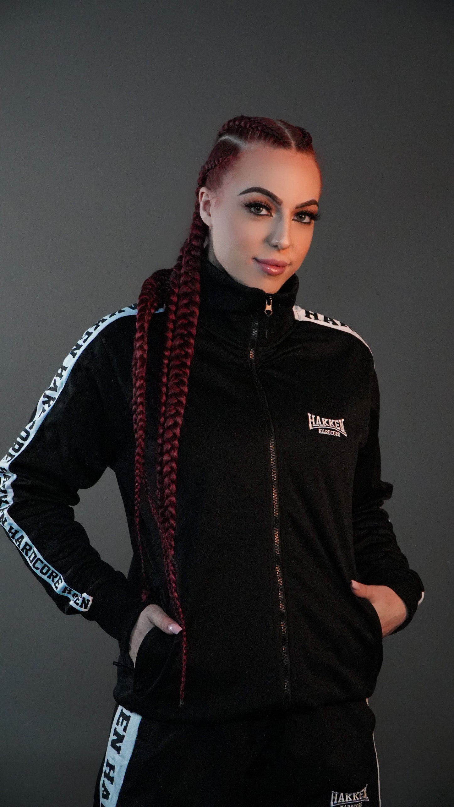 TRACKSUIT JACKET HAKKEN BK/WH