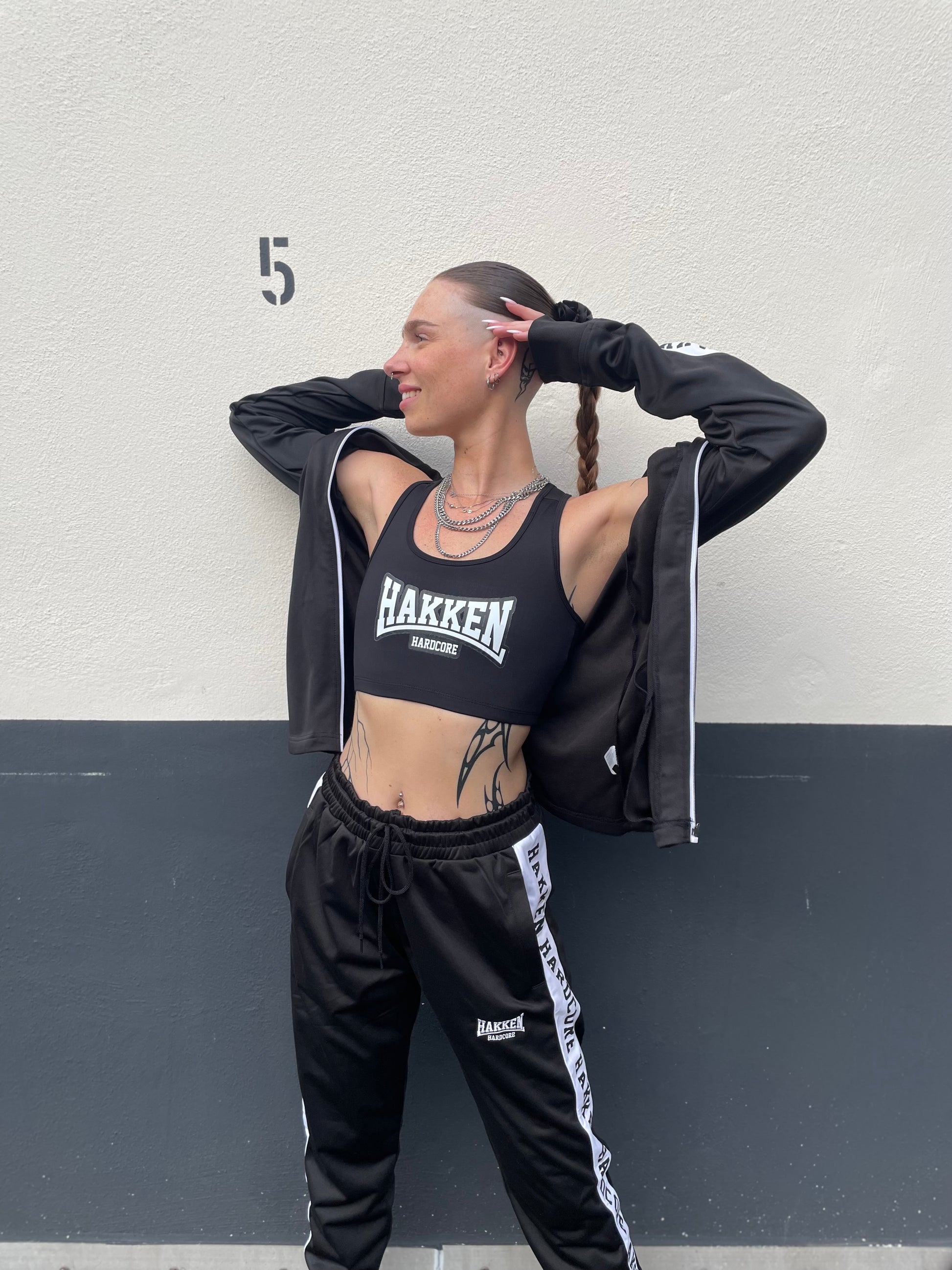 TRACKSUIT JACKET HAKKEN BK/WH – - Main Image