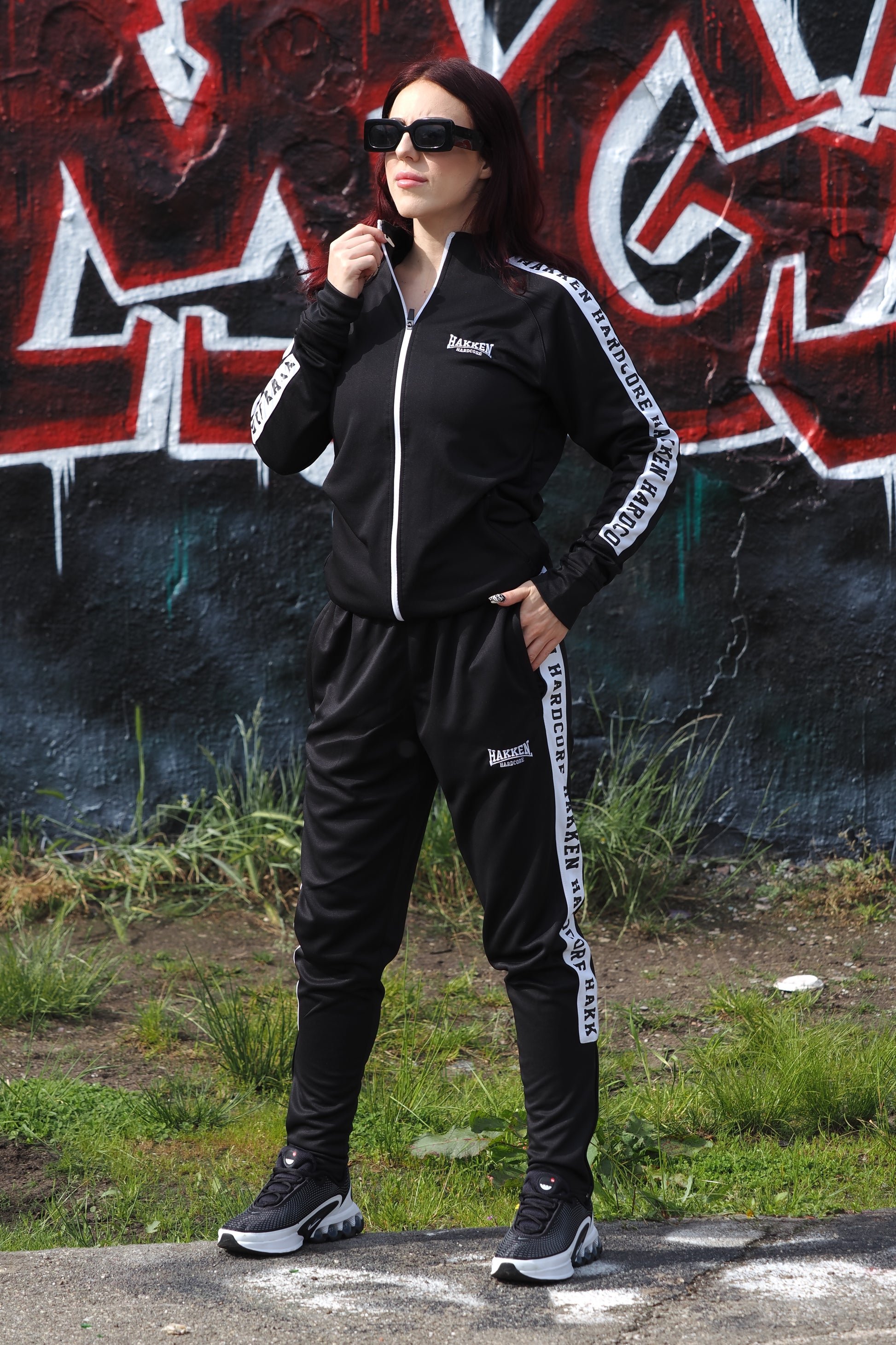TRACKSUIT TROUSERS HAKKEN BK/WH – - Main Image