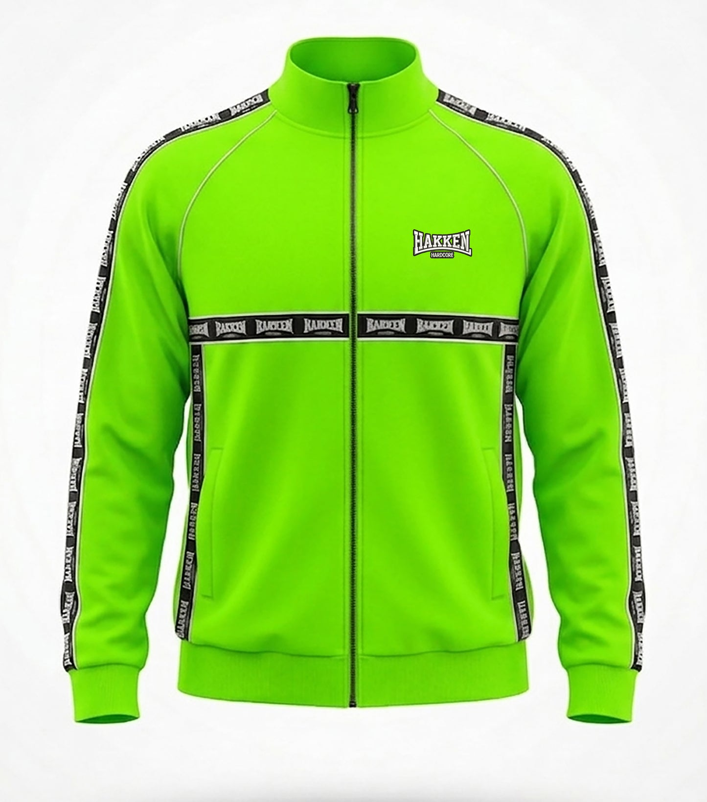 TRACKSUIT JACKET HAKKEN ZWART/WIT