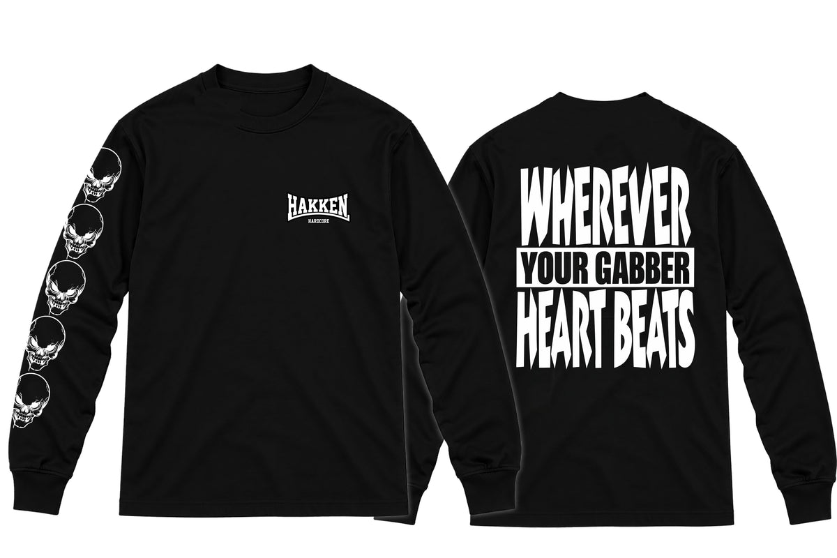 HAKKEN LONGSLEEVE BK HEART BEATS